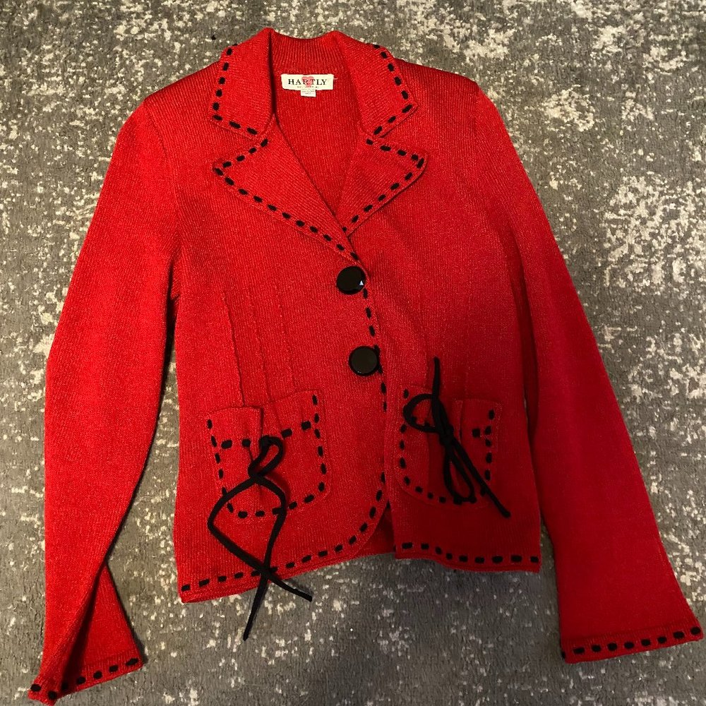 Vintage Bright Red Unique Designer Jacket
